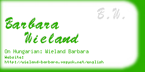 barbara wieland business card